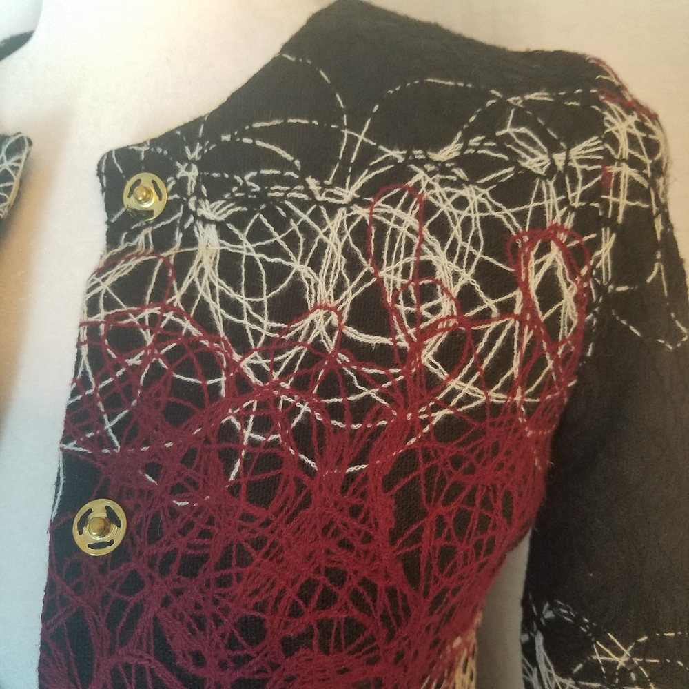 MaxMara Embroidered Graphic Long Jacket - Picture 5 of 14